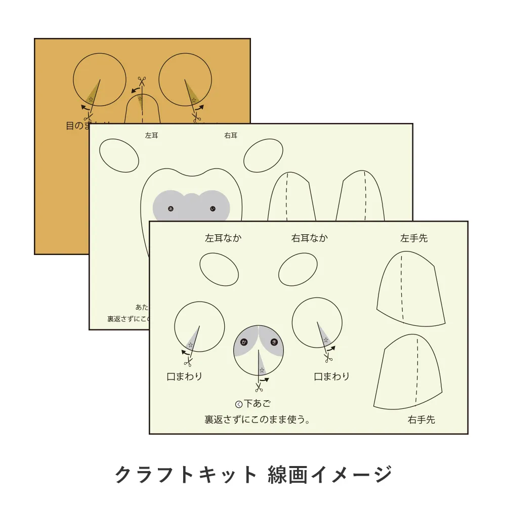 ミ・タント　クラフトキット　かえる　＜ポストカードサイズ＞