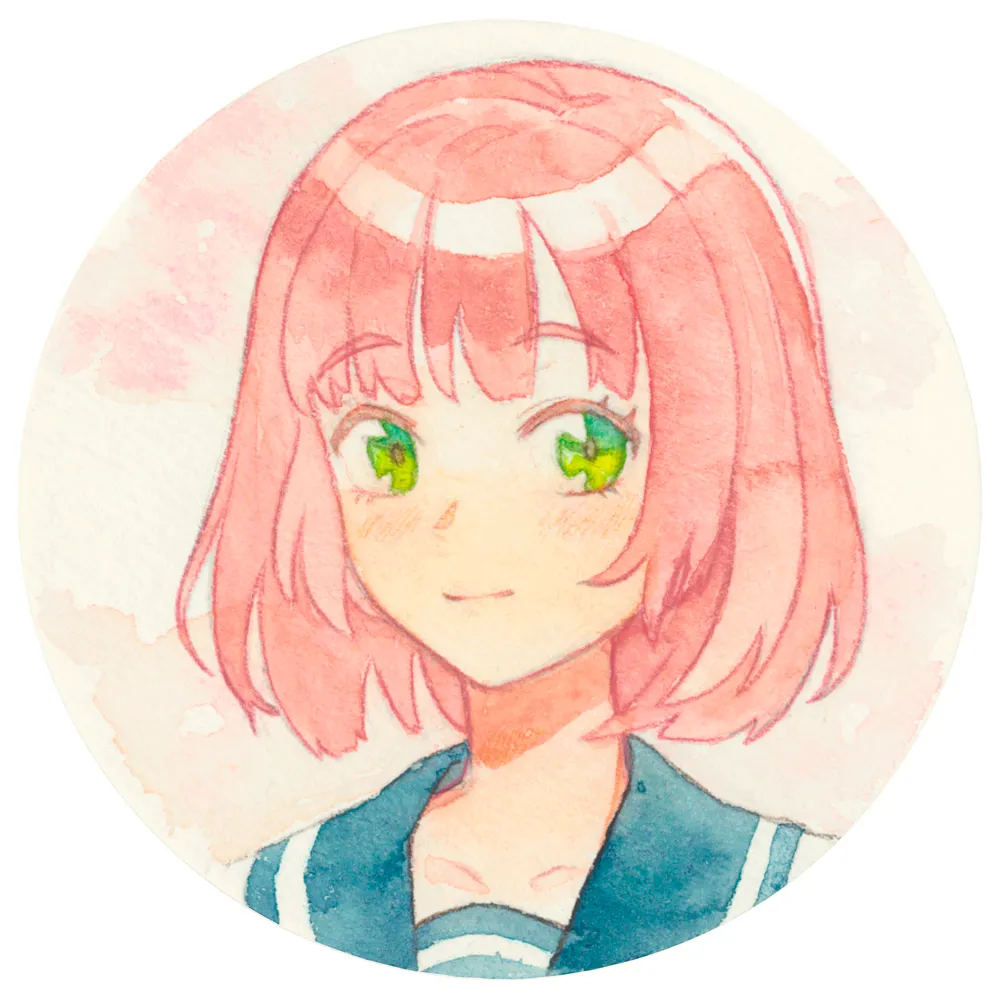 まんまるカード　ヴィフアール水彩紙　中目　バラ紙